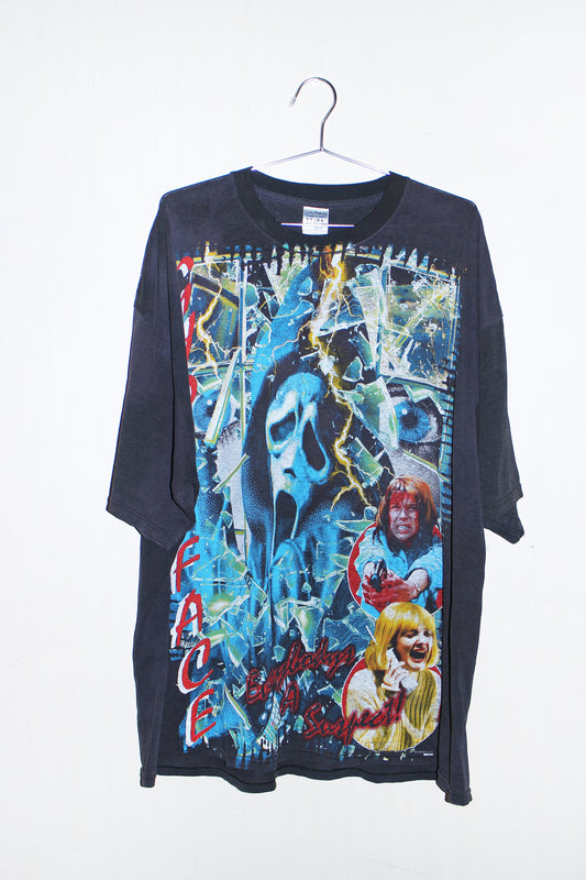 SCREAM/Ghostface on faded thin soft y2k Era Gildan Tee (3X)