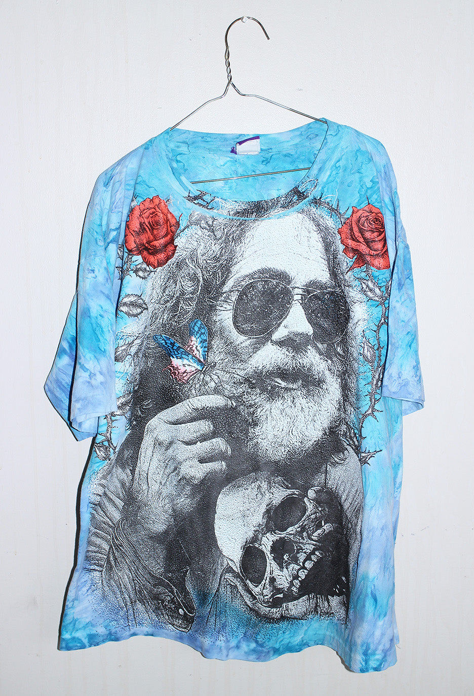 Fare Thee Well Jerry Vintage Single Stitch Tie Dyed Tee (XXL)