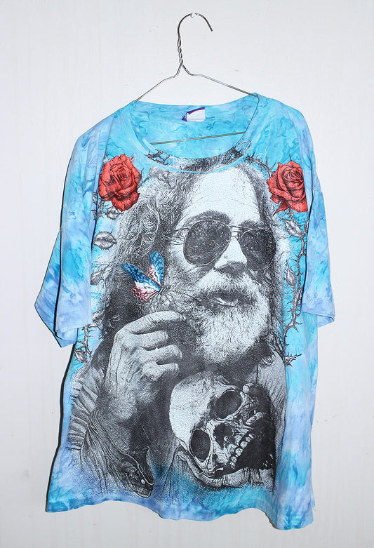 Fare Thee Well Jerry Vintage Single Stitch Tie Dyed Tee (XXL)