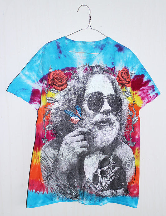 Fare Thee Well Jerry on modern FOTL tie dyed tee (L)