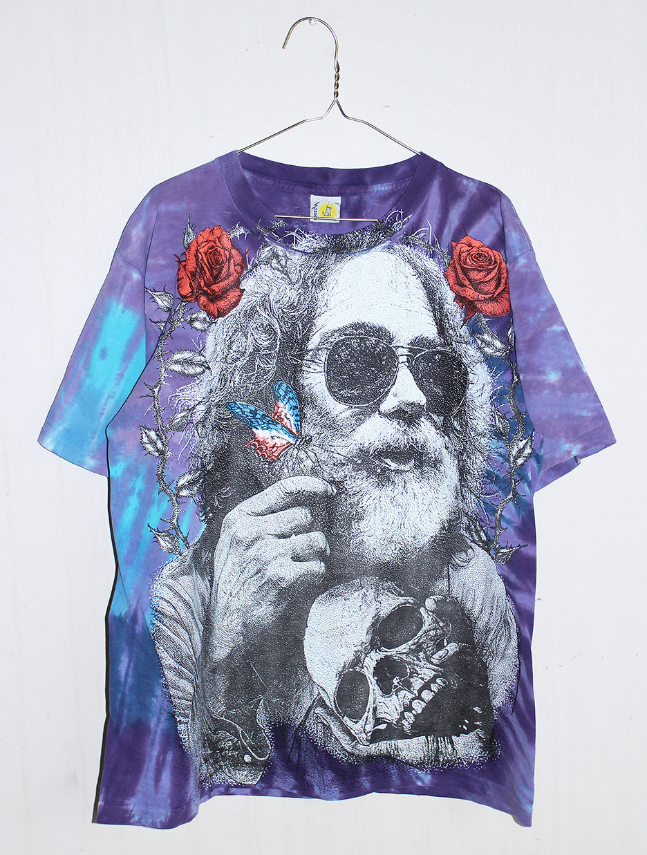 Fare Thee Well Jerry Sundog Single Stitch tie dyed tee (L)