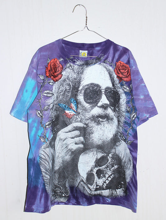 Fare Thee Well Jerry Sundog Single Stitch tie dyed tee (L)