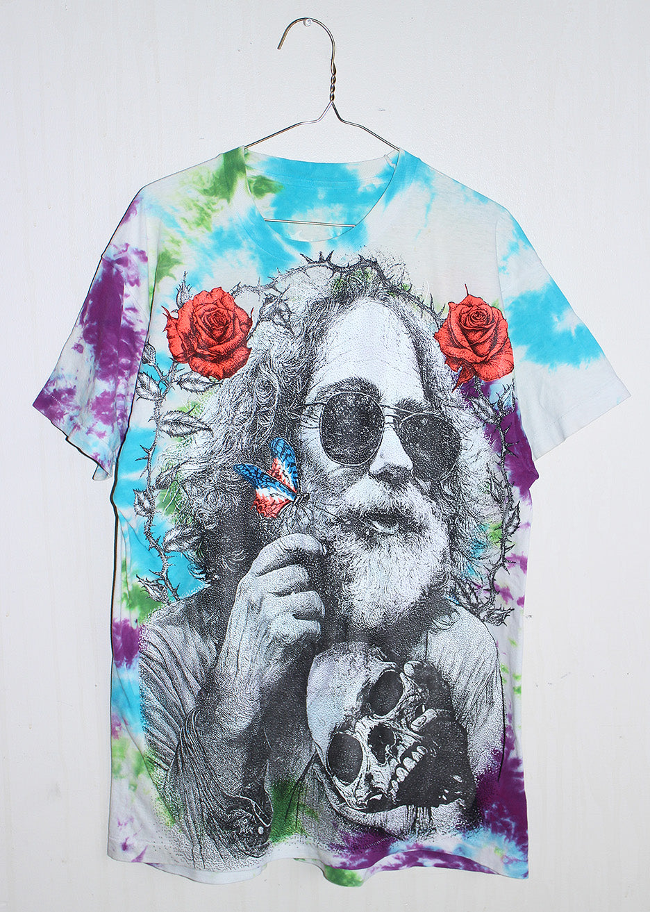 Fare Thee Well Jerry Vintage Single Stitch Tie Dyed tee (L)