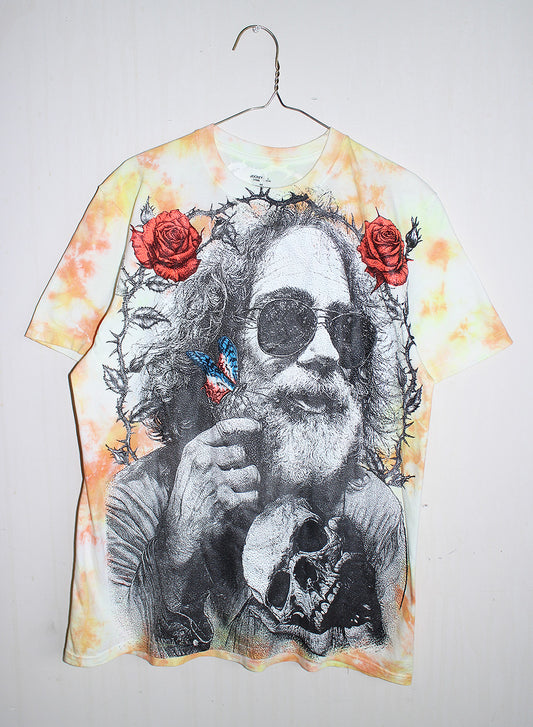 Fare Thee Well Jerry Tie Dyed Modern Jockey Tee (L)