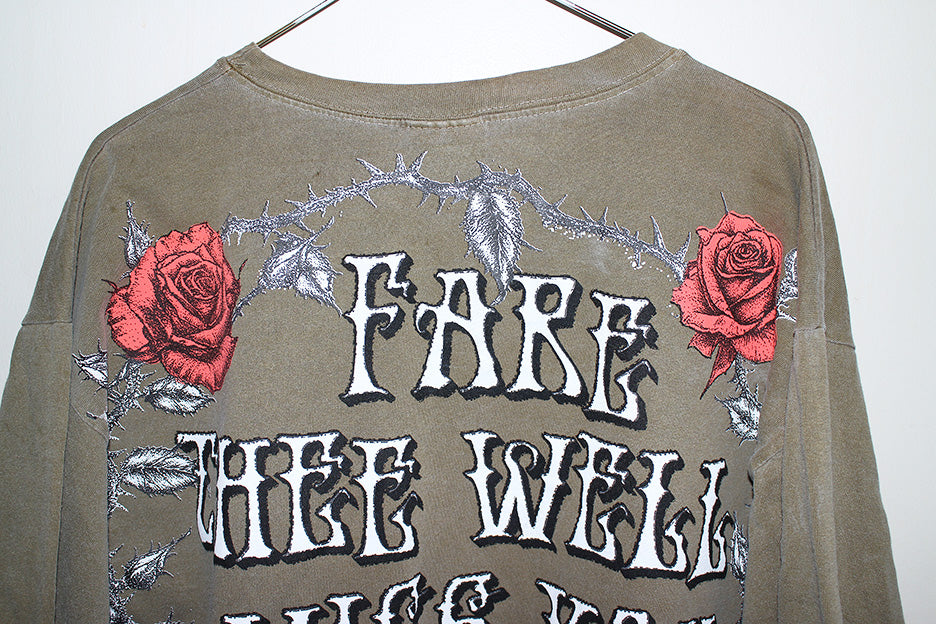 Fare Thee Well Jerry Olive Green Single stitch fast company Tee (L)