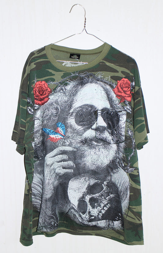 Fare Thee Well Jerry Redhead Camo Pocket Tee (L)