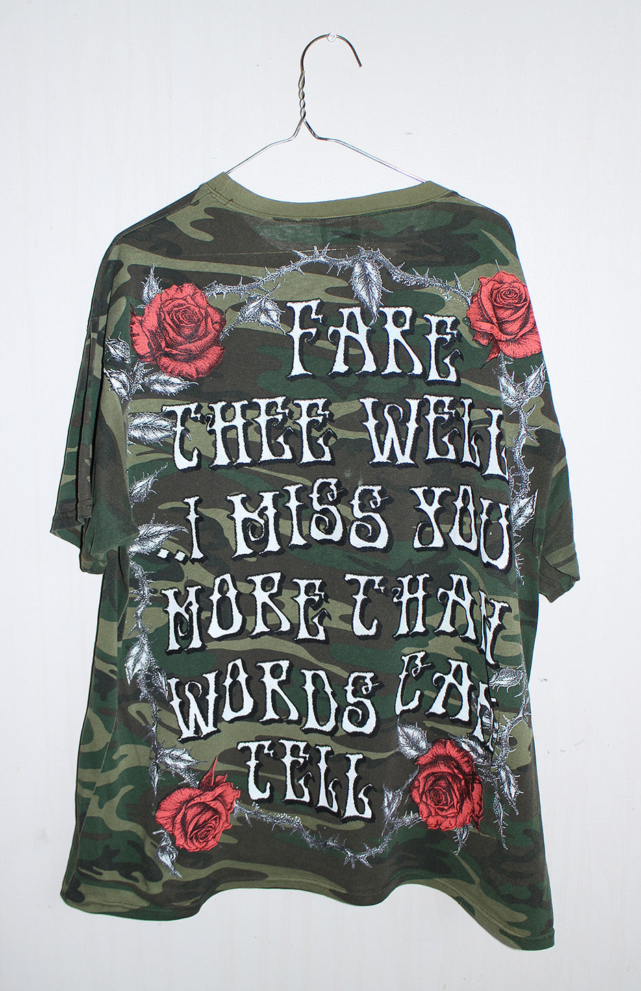 Fare Thee Well Jerry Redhead Camo Pocket Tee (L)