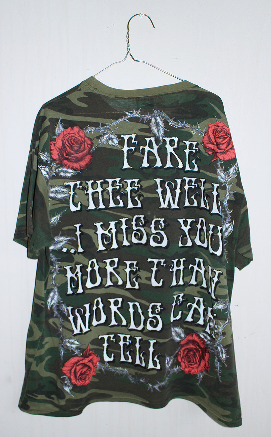 Fare Thee Well Jerry Redhead Camo Pocket Tee (L)