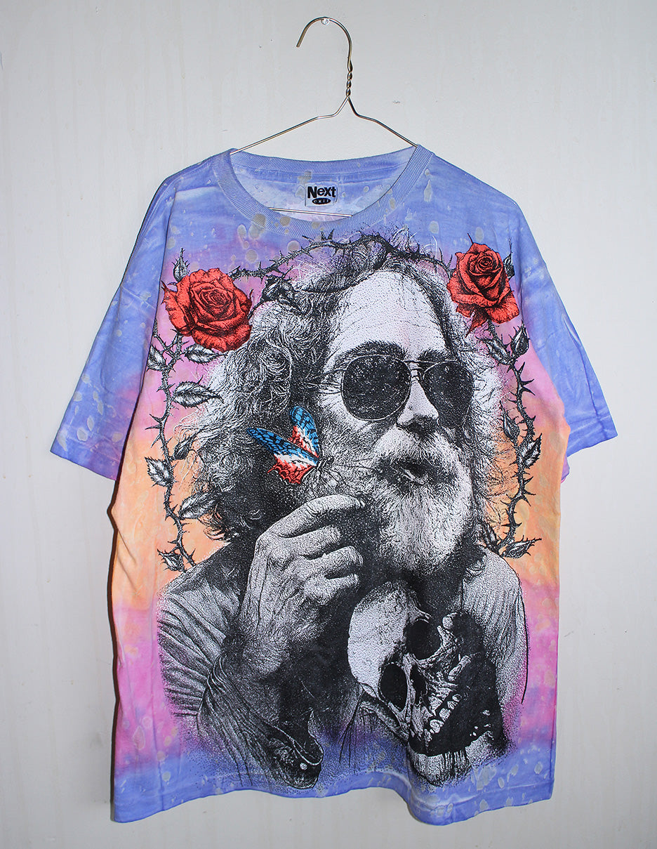 Fare Thee Well Jerry Vintage single stitched tie dyed tee (XL)