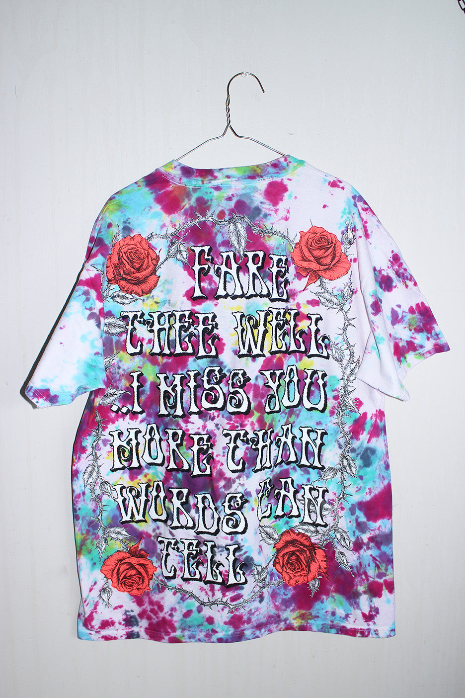 Fare Thee Well Jerry Tie Dyed 95' era Hanes Beefy Tee (XL)