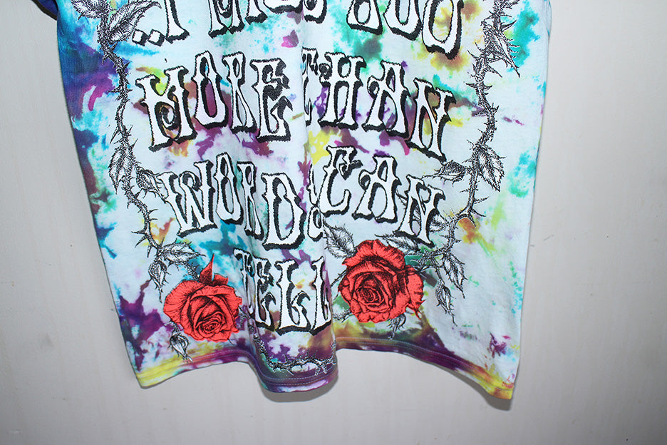 Fare Thee Well Jerry Tie Dyed modern gildan Tee (M)