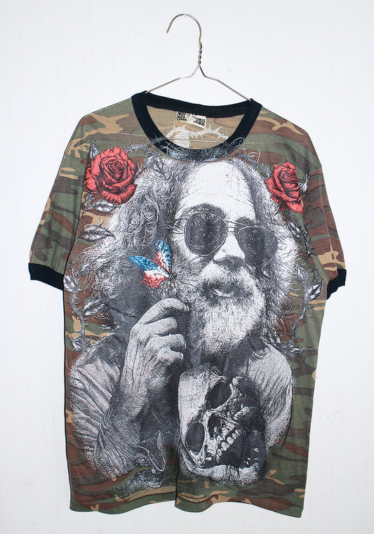 Fare Thee Well Jerry single stitch Camo ringer 50/50 tee (L)