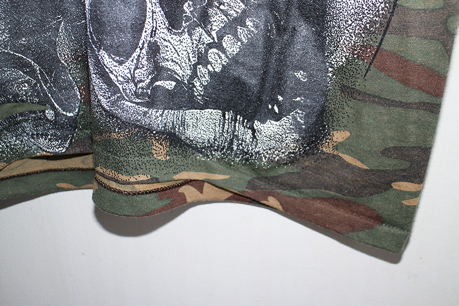 Fare Thee Well Jerry single stitch Camo ringer 50/50 tee (L)