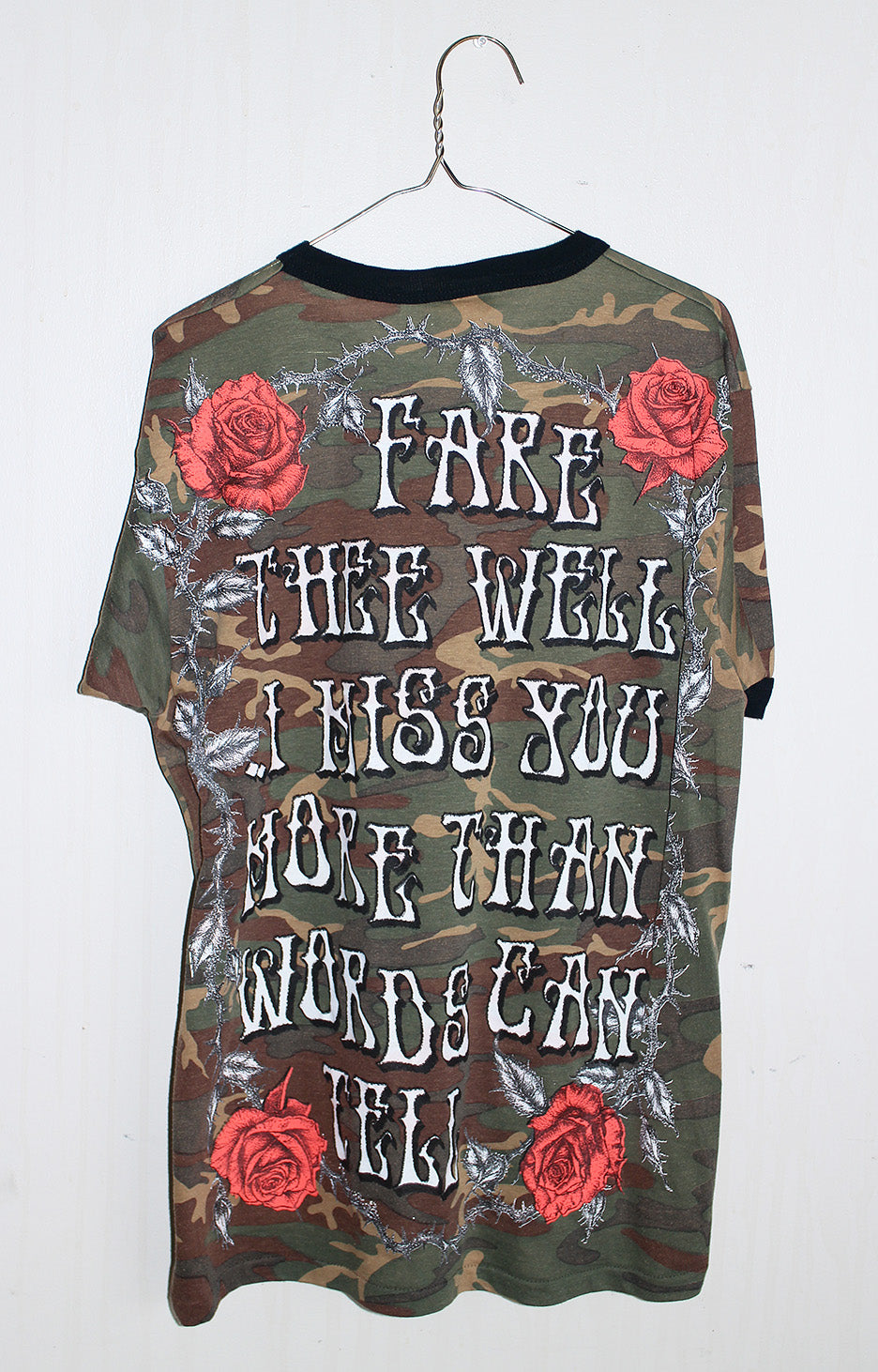 Fare Thee Well Jerry single stitch Camo ringer 50/50 tee (L)