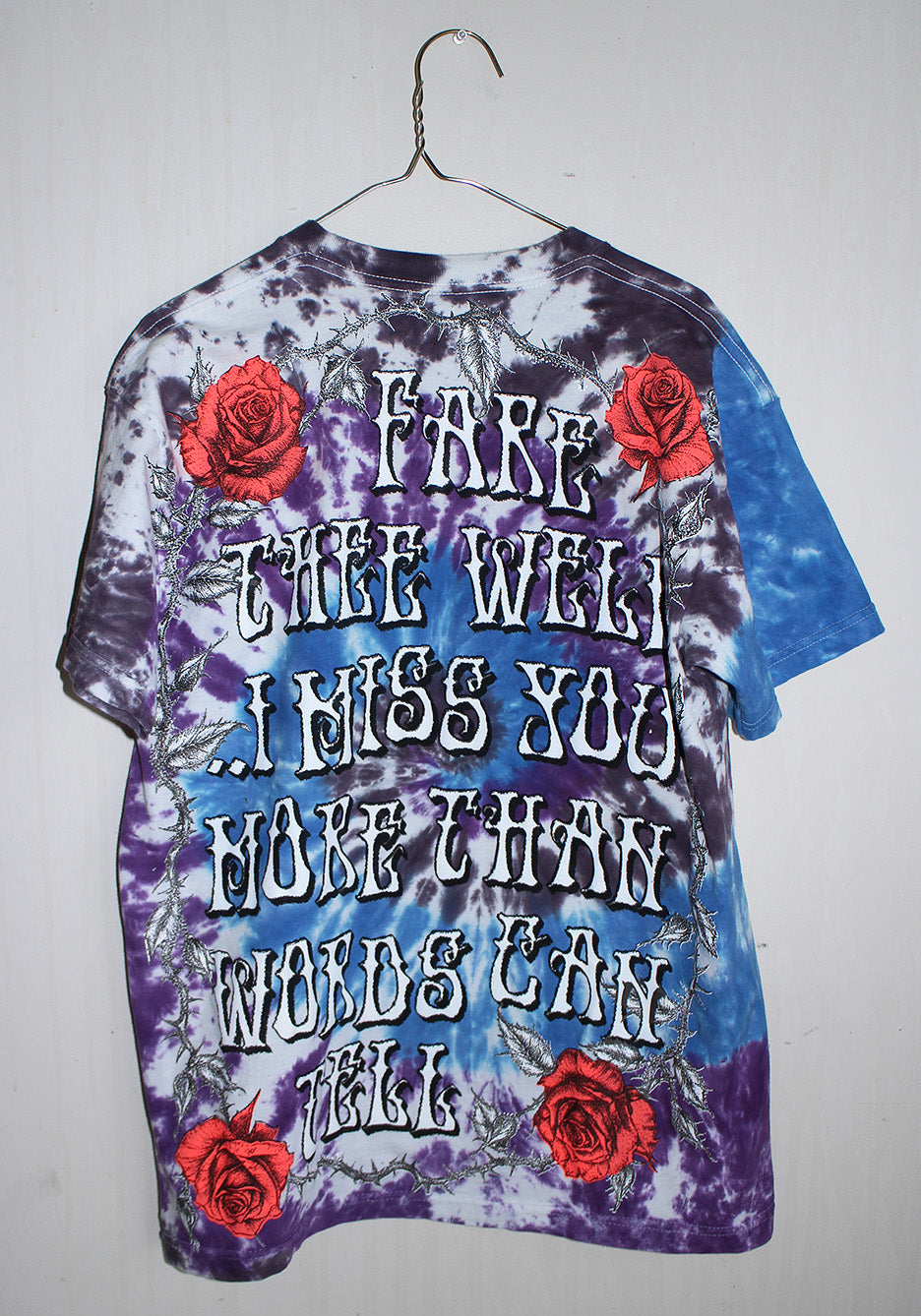 Fare Thee Well Jerry Tie Dyed Bayside Tee (L)