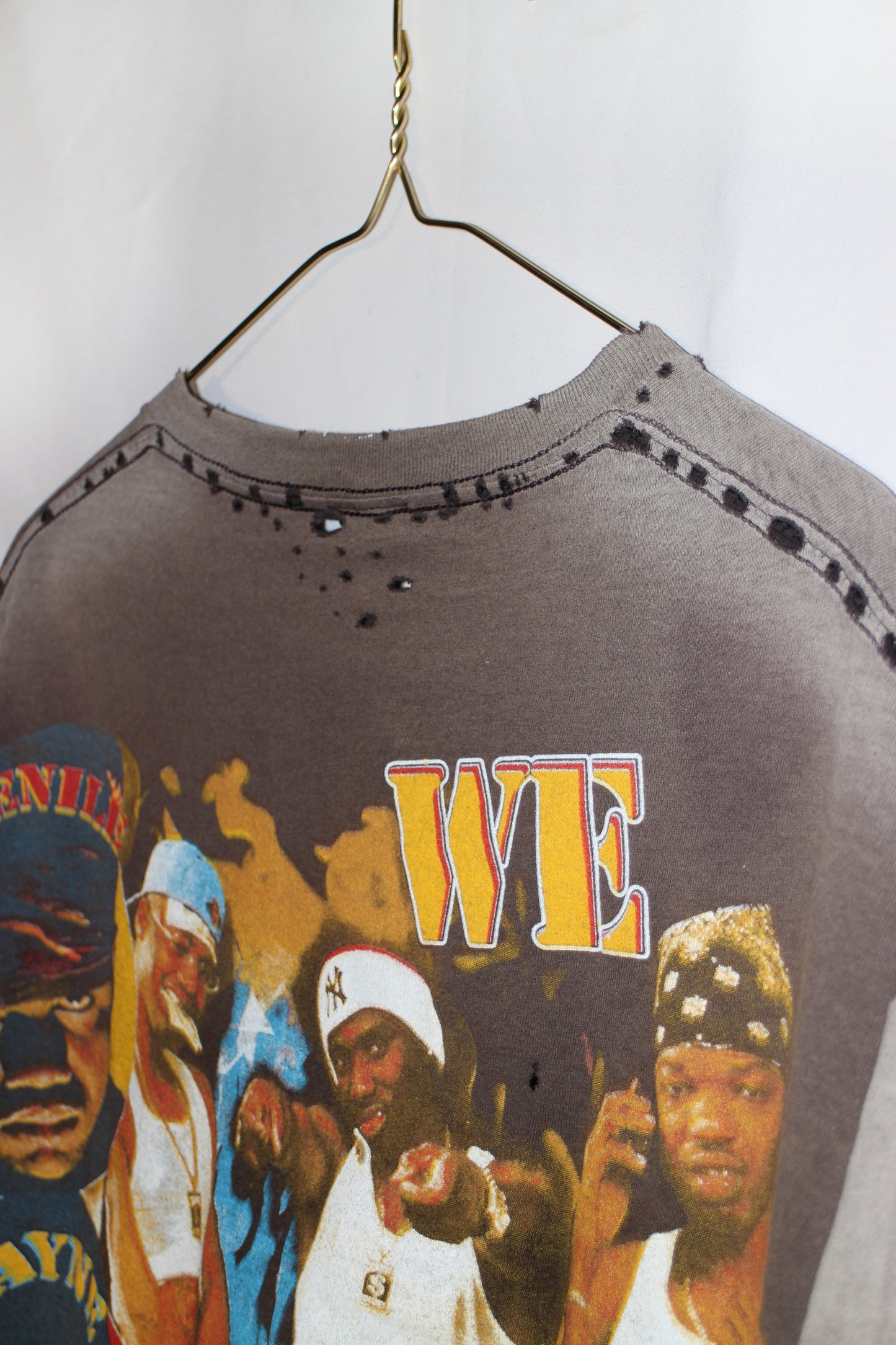 Faded/Distressed/Bejeweled Lil' Wayne Tee (XL)