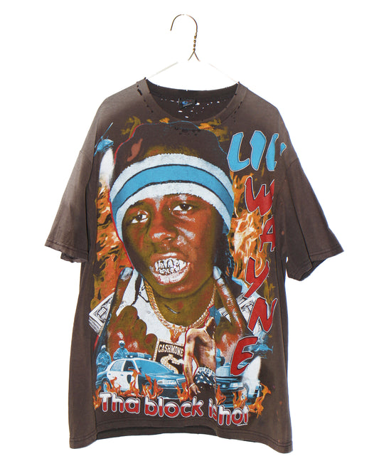 Faded/Distressed/Bejeweled Lil' Wayne Tee (XL)