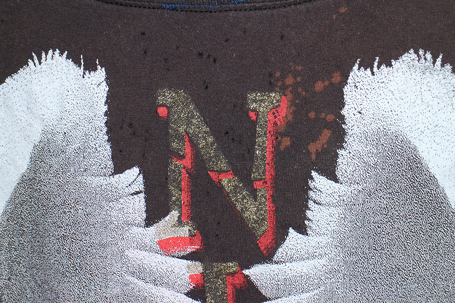 Kurt Nirvana L/S Faded & Distressed L/S T-Shirt (L)