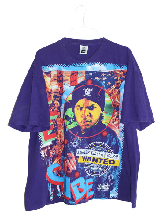 Ice Cube on Vintage Purple Single Stitch T-Shirt (XXL)