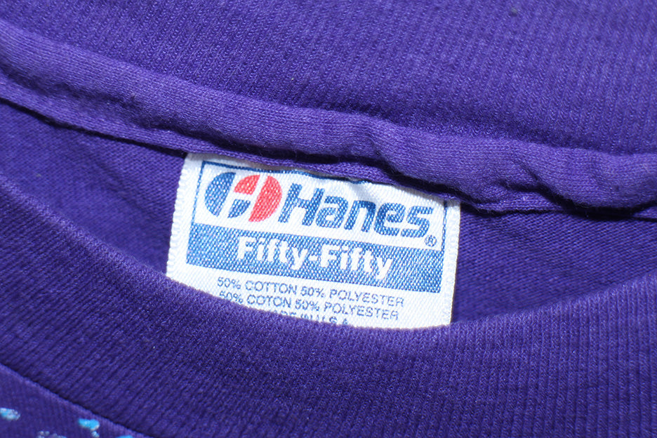 Ice Cube on Vintage purple Hanes Single Stitch T-shirt (XL)