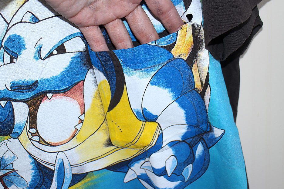 Blastoise on vintage pocket T-shirt (M)