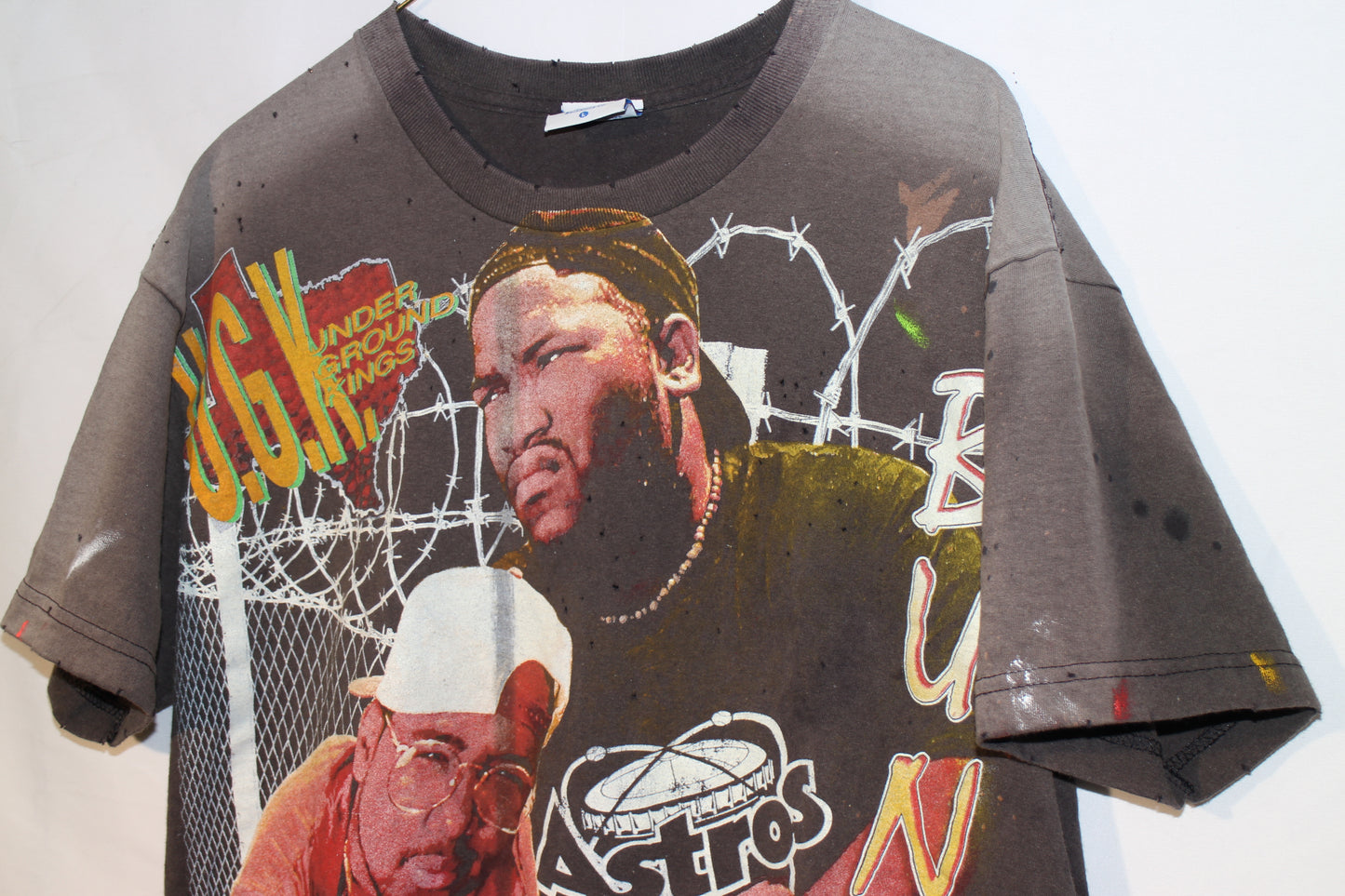 UGK Faded/Distressed/Bejeweled Tee (L)