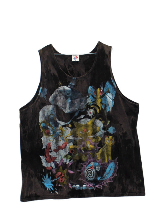 Poke Gym Friends Faded/Distressed Tank Top (3X)