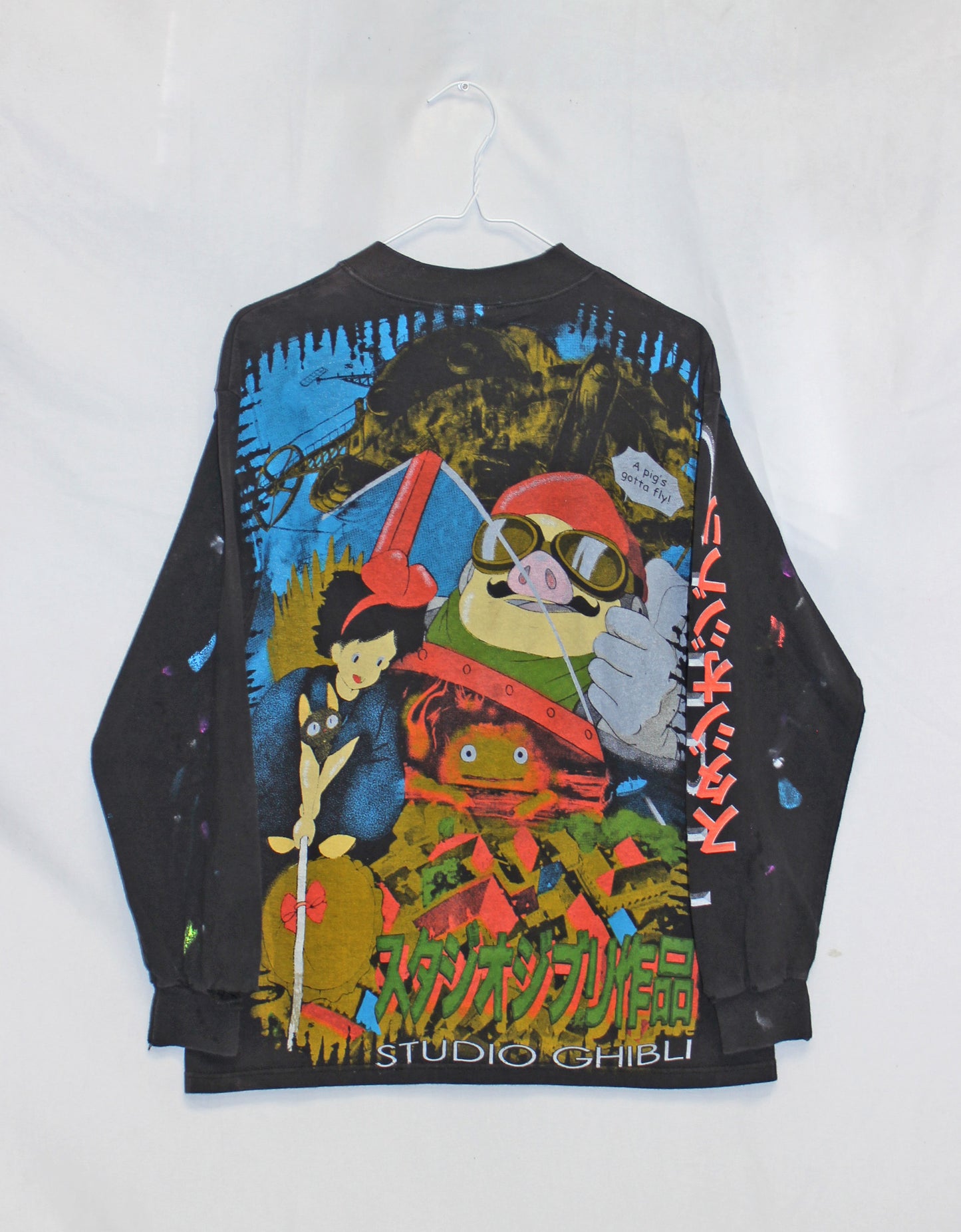 Studio Ghibli Faded/Distressed L/S Tee (M)