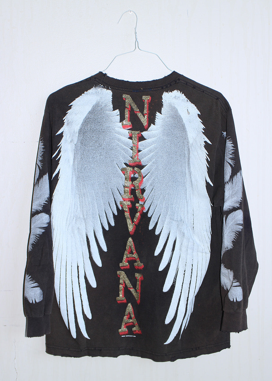 Kurt NIRVANA Faded & Distressed L/S T-shirt