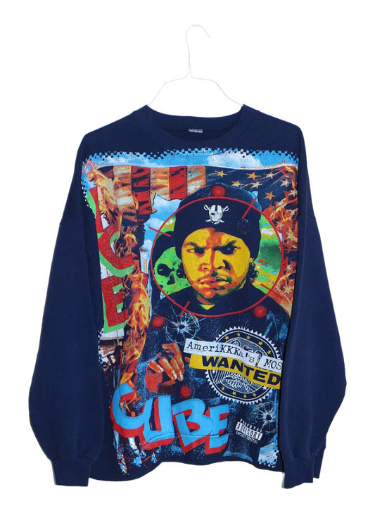 Ice Cube on Vintage navy sweatshirt (L)