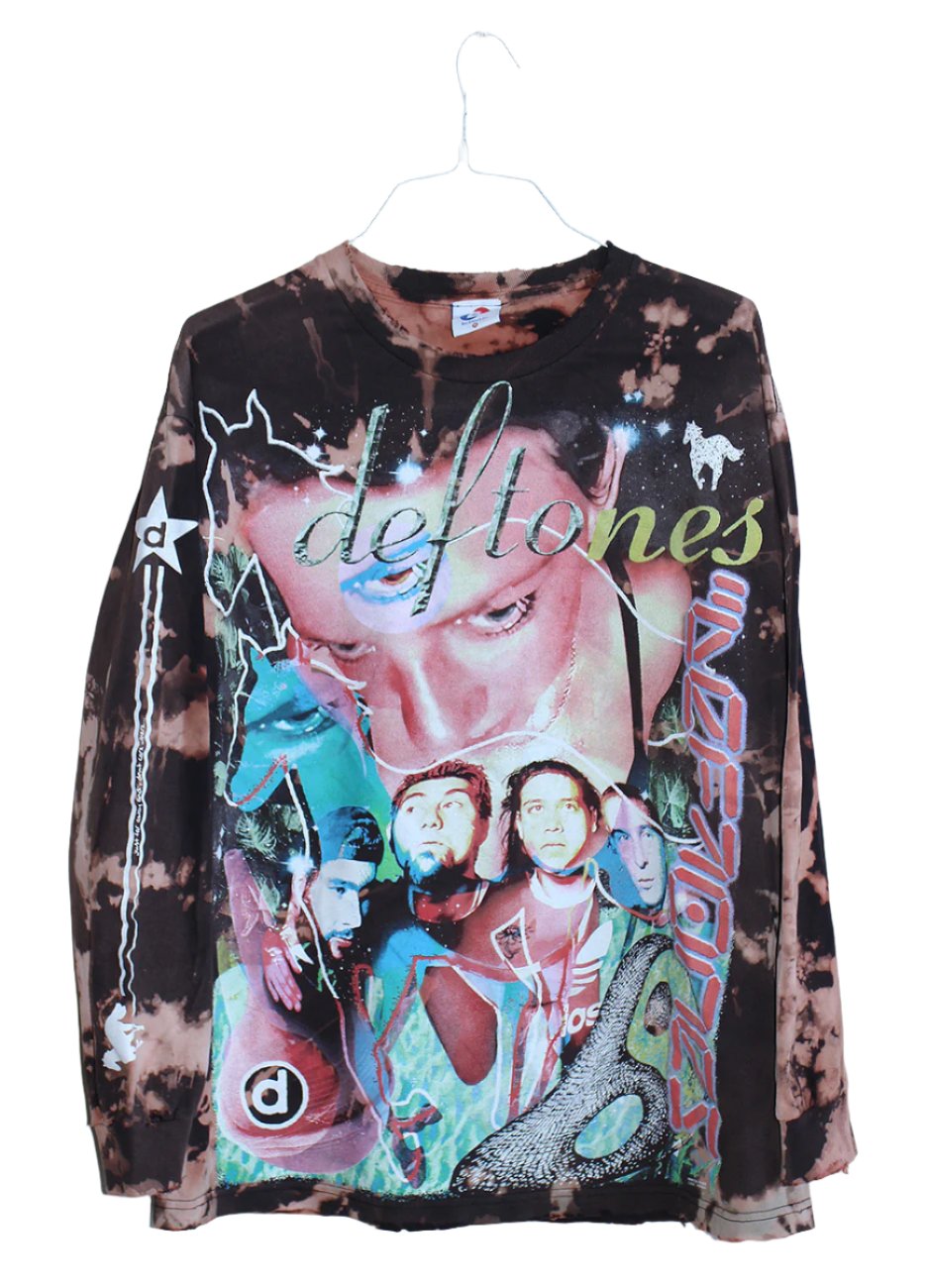 Deftones Faded & Distressed bleached L/S T-shirt