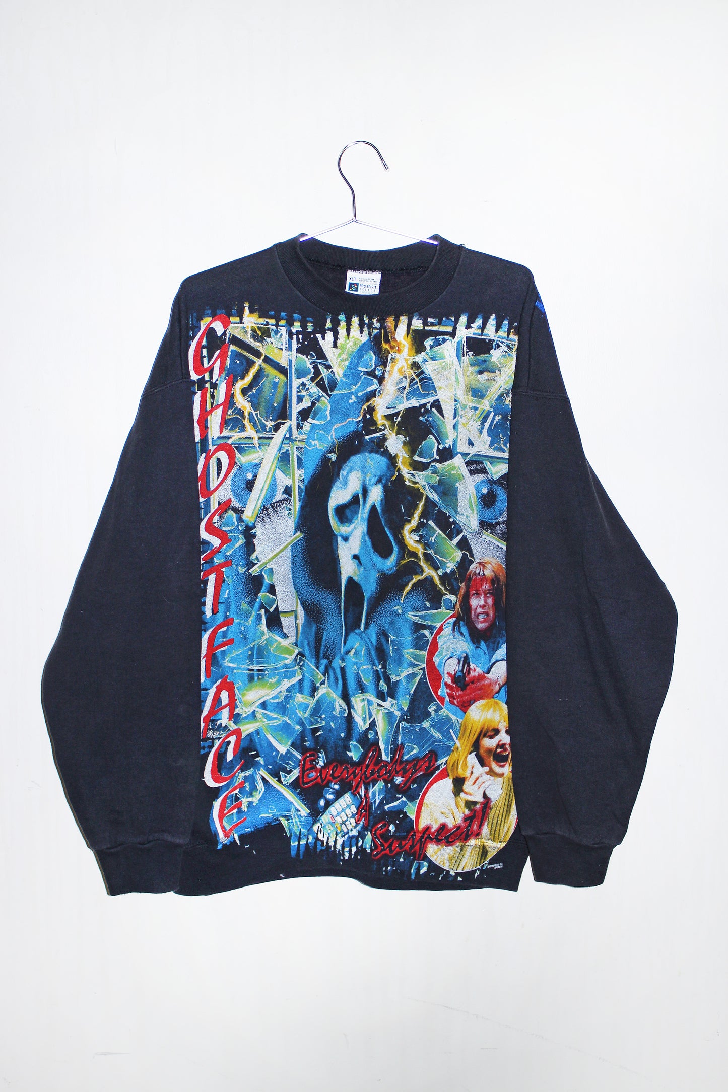 SCREAM/Ghostface on vintage pro spirit sweatshirt (XL)