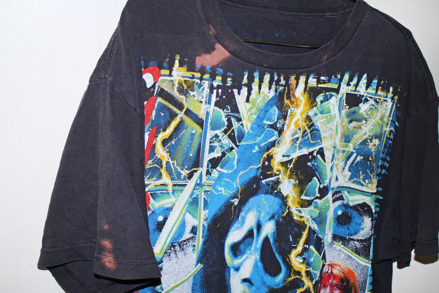 Vintage Scream on used faded black tee (L)