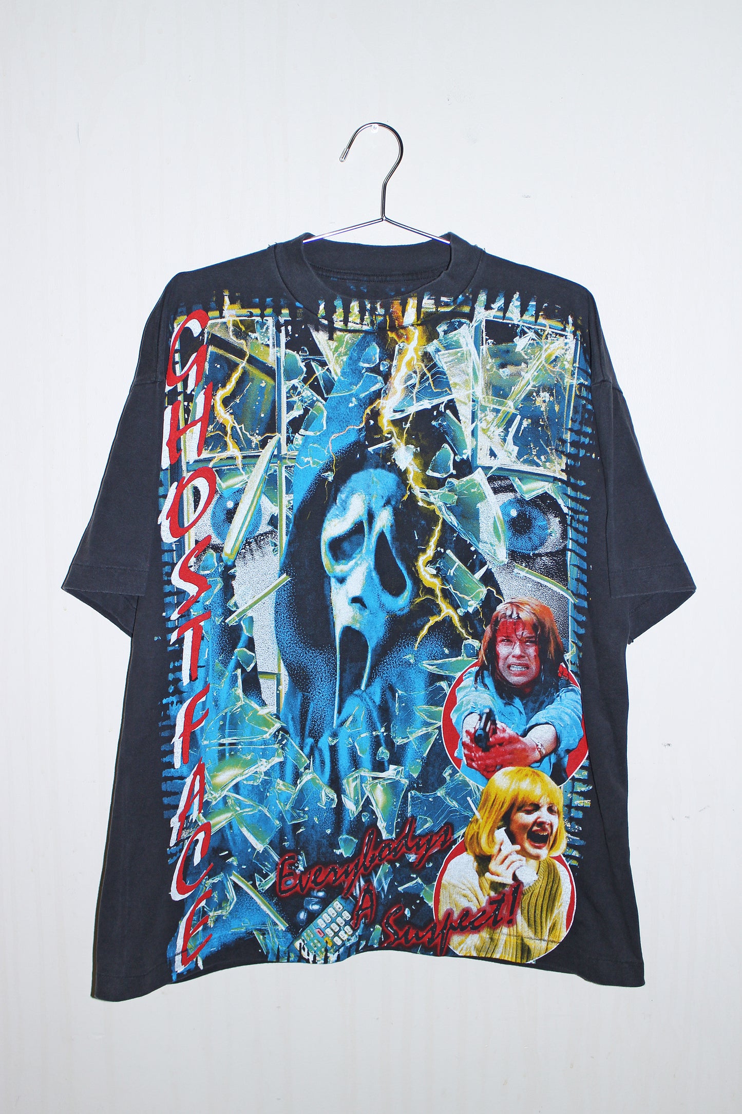 SCREAM/GHostface on single stitch Tee (L)