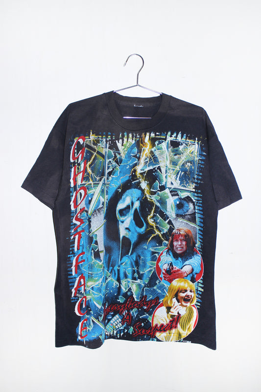 SCREAM/Ghostface on vintage faded single stitch tee (XL)