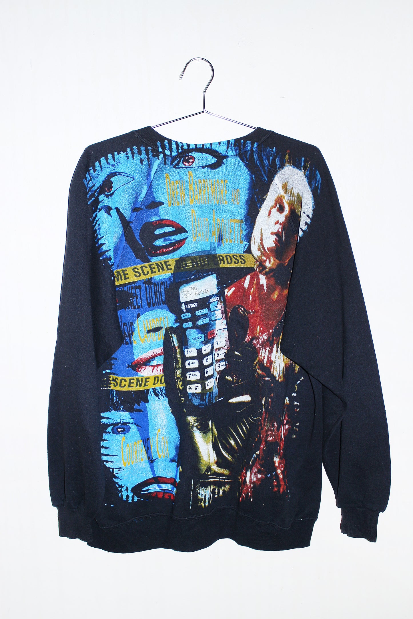 SCREAM/Ghostface on vintage sweatshirt (L)