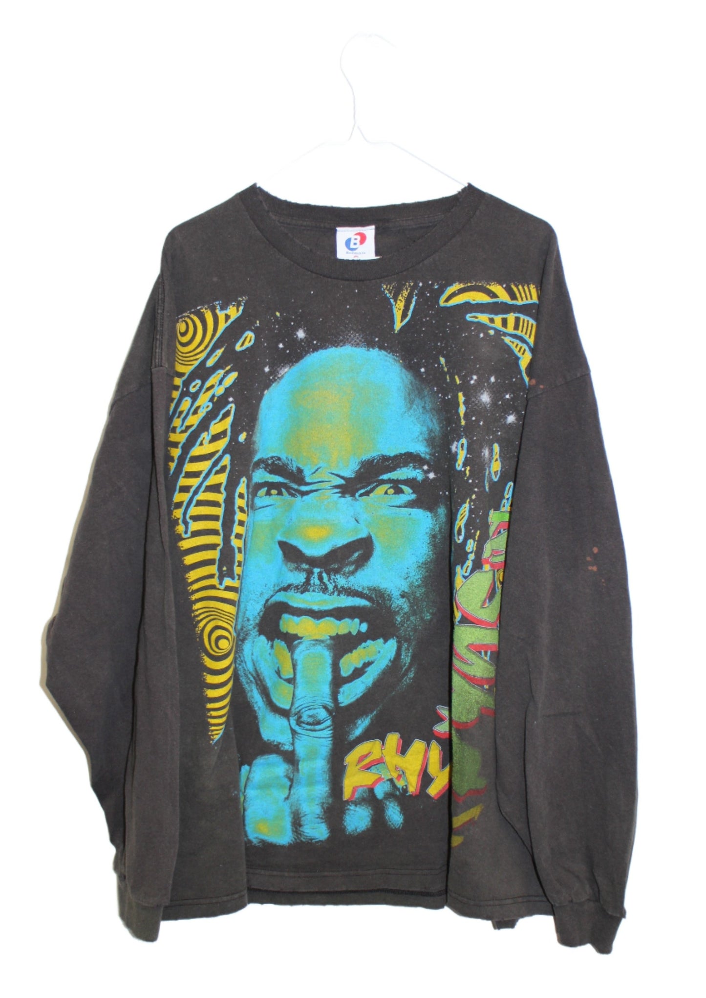 Busta Rhymes Faded/Distressed L/S Tee (3X)