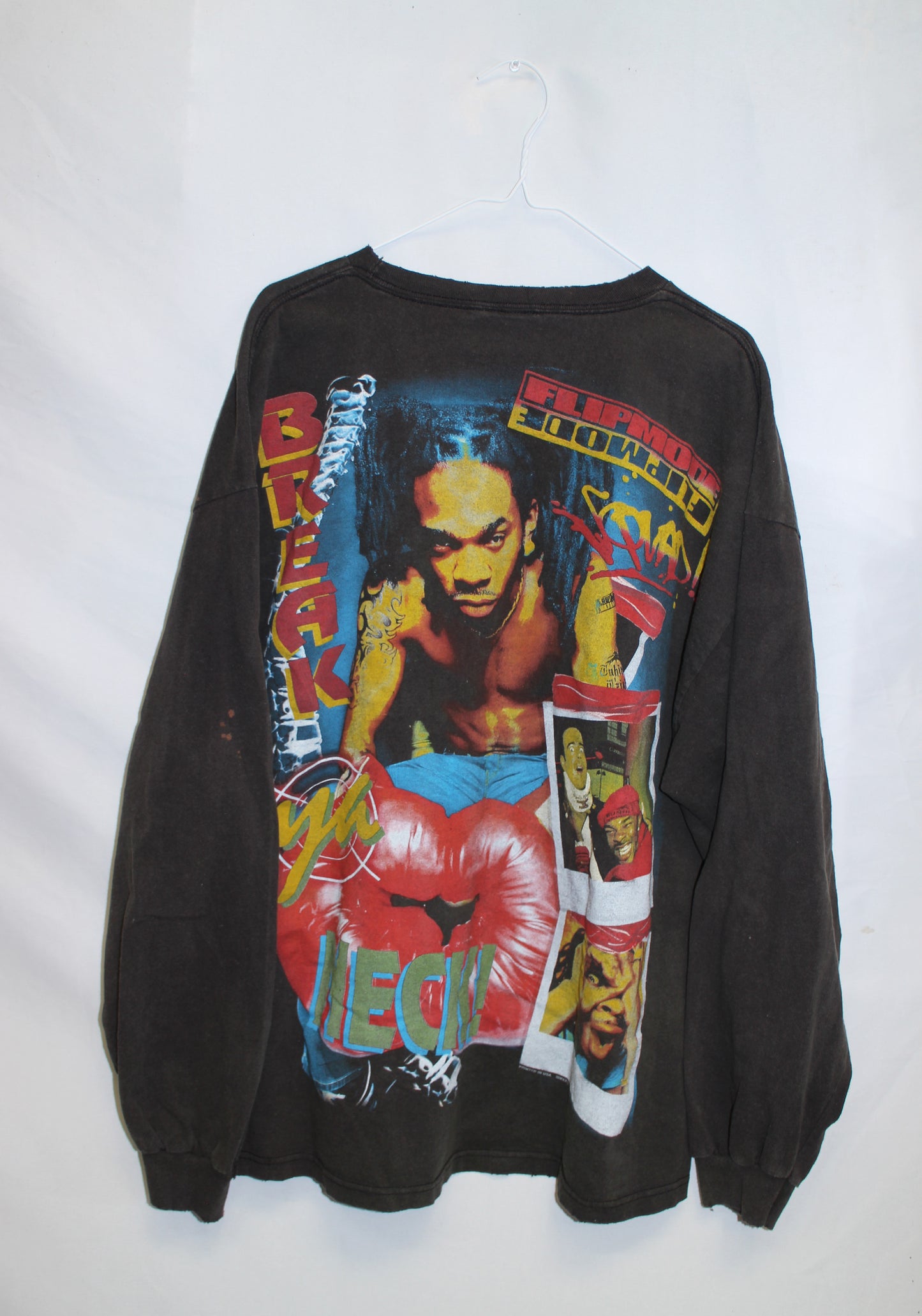 Busta Rhymes Faded/Distressed L/S Tee (3X)