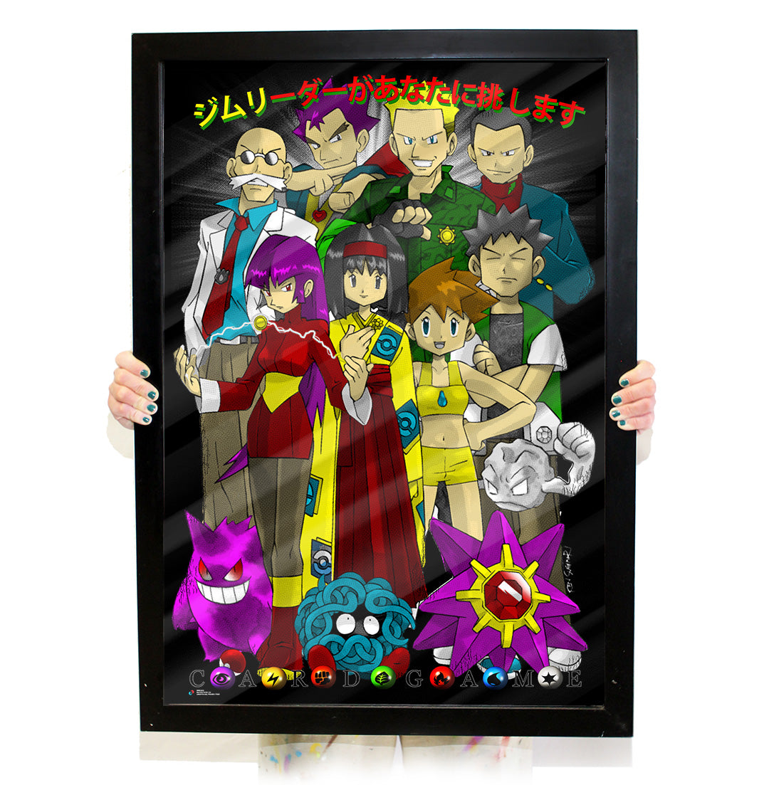 'Gym Masters Challenge You!' Kanto region poster 24x36in